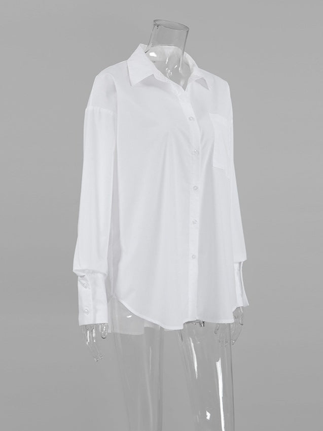 Oversize White Shirt Women N6C098