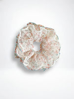 Load image into Gallery viewer, Small Floral Print Ruffle Scrunchie Women N6C017