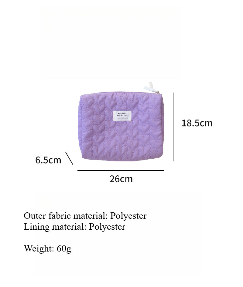 Heart Shaped Organizer Pouch Polyester Multi Color S5P322