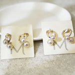 Load image into Gallery viewer, Pearl Cherry Ear Cuff Stud Earrings Women N6H161