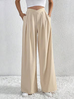 Load image into Gallery viewer, Pleated Wide Leg Work Pants Women N6B041
