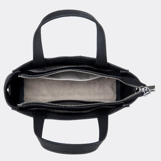 Genuine Leather Top Handle Bag Square Mini Tote N6F111
