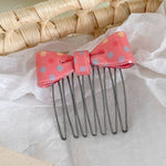 Load image into Gallery viewer, Polka Dot Bow Hair Comb Non Slip Bangs Styling Tool N6F071