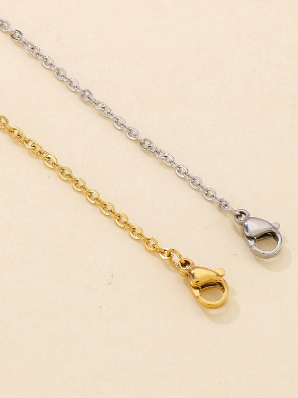 Openwork Heart Pendant Necklace Mother's Day N6D540