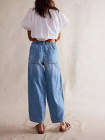 Load image into Gallery viewer, Baggy Low Rise Crop Jeans Women N6C284