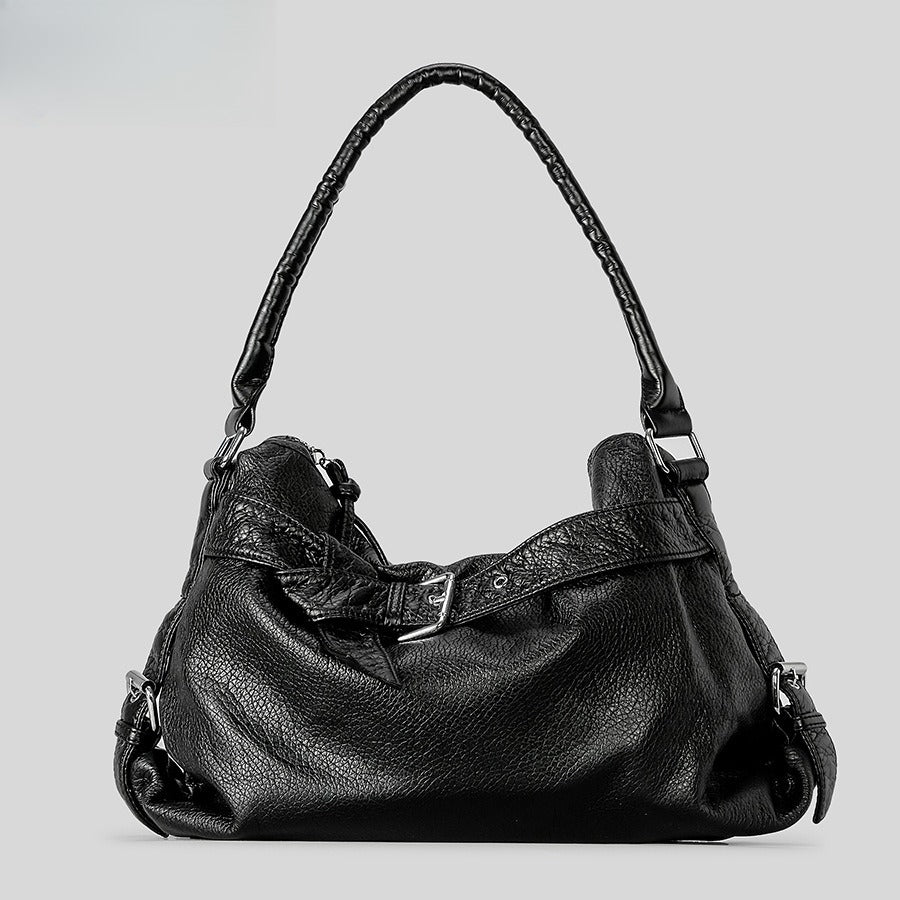 Retro PU Tote Bag Women Large Capacity Shoulder  S5P806