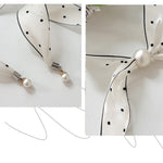 Load image into Gallery viewer, Women's Polyester Pearl Charm Neck Scarf N6J146