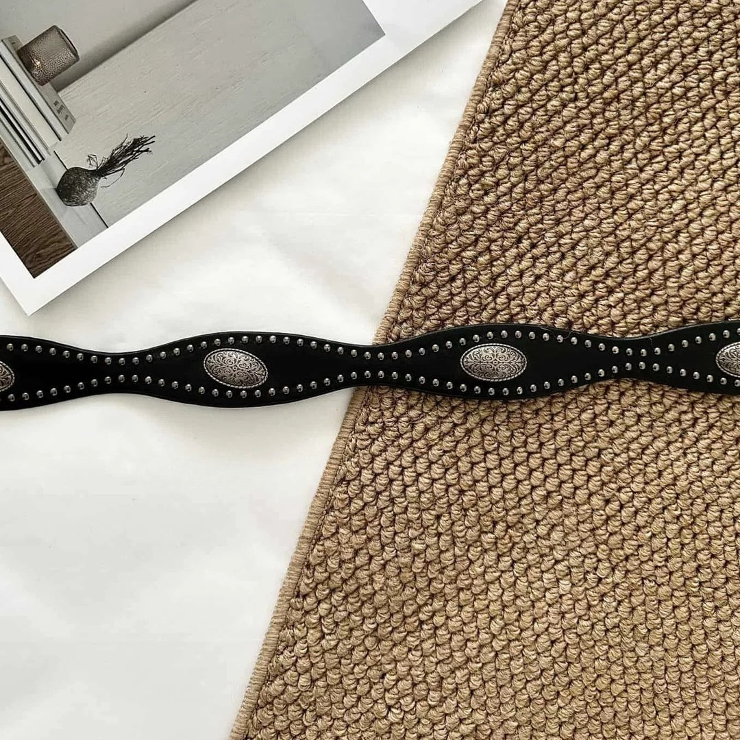 Women's Faux Leather Western Studded Belt N6J134
