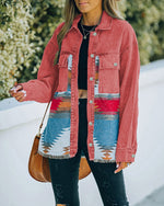 Load image into Gallery viewer, Denim Wool Blend Jacket Women Vintage Distressed Hem N5A114
