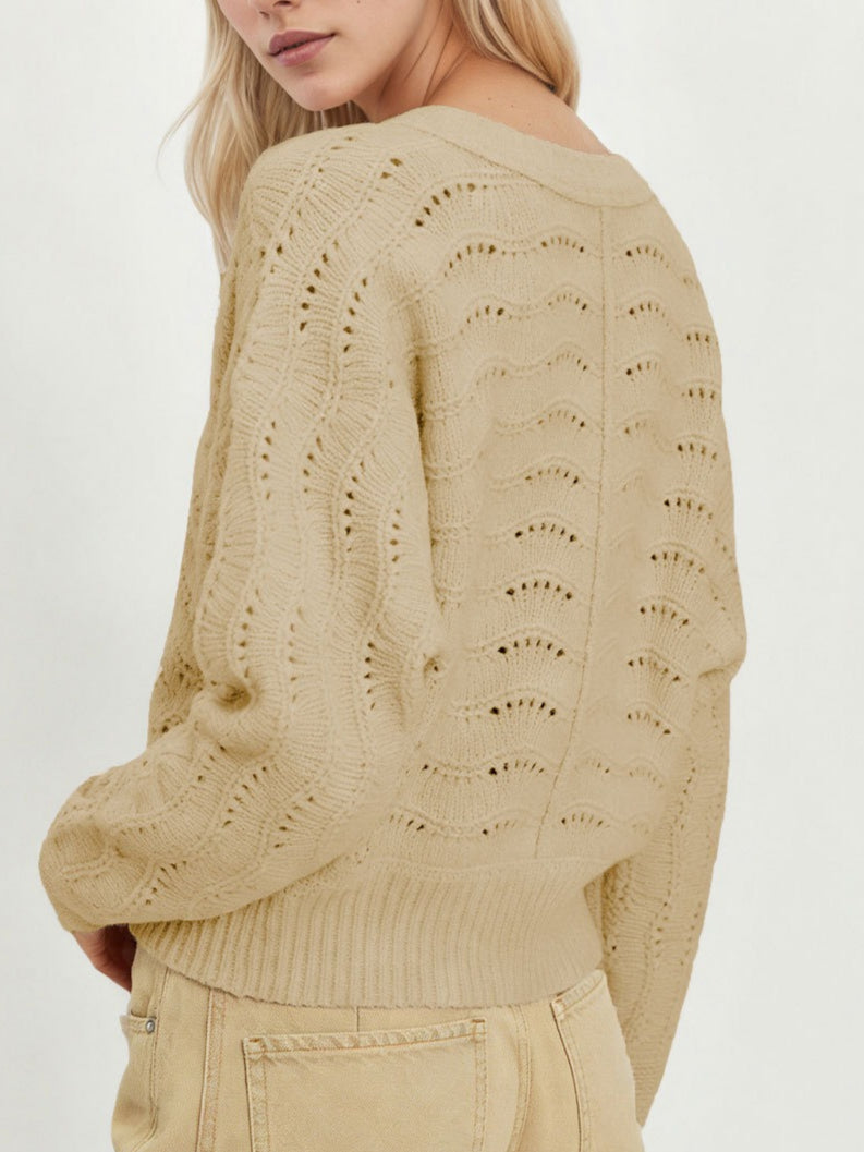 Casual Button Front Cardigan Knit Sweater Women N6H290