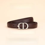 Load image into Gallery viewer, Business Letter Design Genuine Leather Belt Women N6H328
