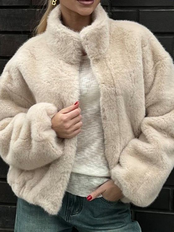 Stand Fur Jacket Mid Heavy Off White N5Z849