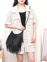 Load image into Gallery viewer, Handmade Fringe Crossbody Bag Women N6C223