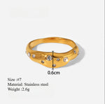 Load image into Gallery viewer, Hexagon Star Ring Steel Rhodium Plated Lightweight S5P064