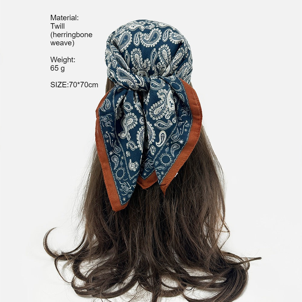 Paisley Bandana Scarf 70x70cm Houndstooth Hair Wrap N6G216