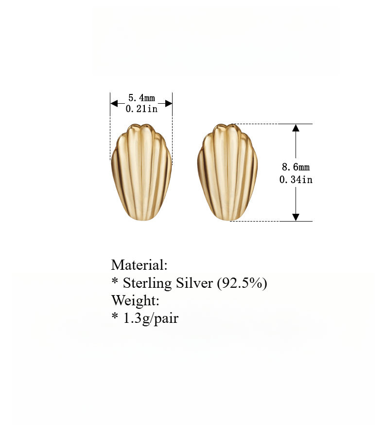 Shell Embossed Earrings Sterling Silver S5P109