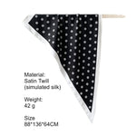 Load image into Gallery viewer, Polka Dot Print Triangle Scarf Satin Twill Women N6G218