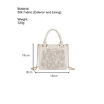 Load image into Gallery viewer, Vintage Silk Pearl Chain Clutch Bag with Embroidery N6E030