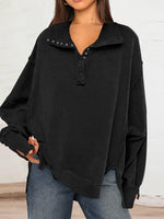 Load image into Gallery viewer, Contrast Rib Polo Coat Vented Puff Sleeve  N5Z258
