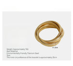 Load image into Gallery viewer, Triple Helix Bangle Titanium Steel Vacuum Ion Plated S5P084