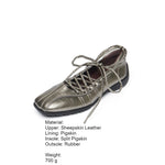 Load image into Gallery viewer, Silver Square Toe Ballet Mary Jane Flat Shoes Women N6G252