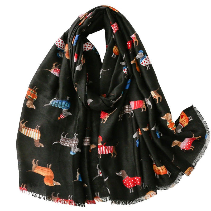 Animal Motif Linen Touch Wrap  M5A262