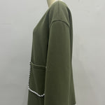 Load image into Gallery viewer, Short Contrast Trim Button Pocket Coat Women N6H042