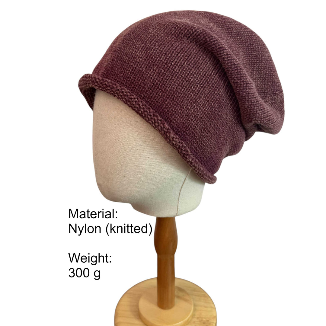 Vintage Washed Knit Earflap Slouchy Beanie Women N6H233