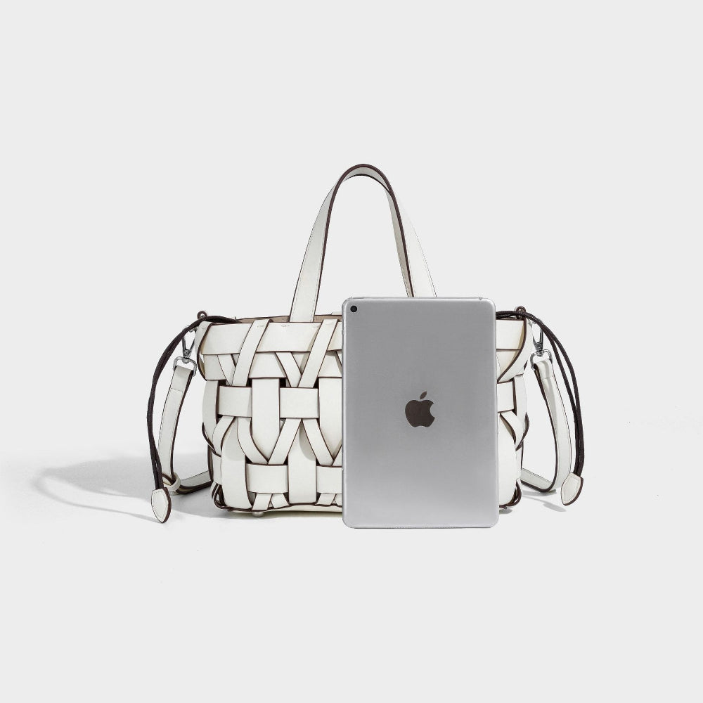 Woven PU Bucket Bag Fashion Shoulder Crossbody N6F144