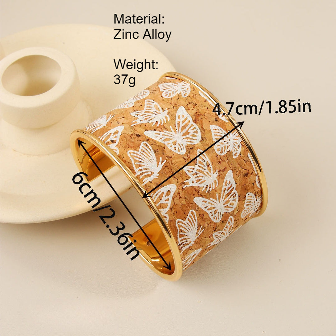 Minimalist Graffiti Retro Open Cuff Bangle Women N6F273