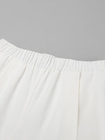 Load image into Gallery viewer, White Linen Flutter Sleeve Top and Wide Leg Pants Set N6D111