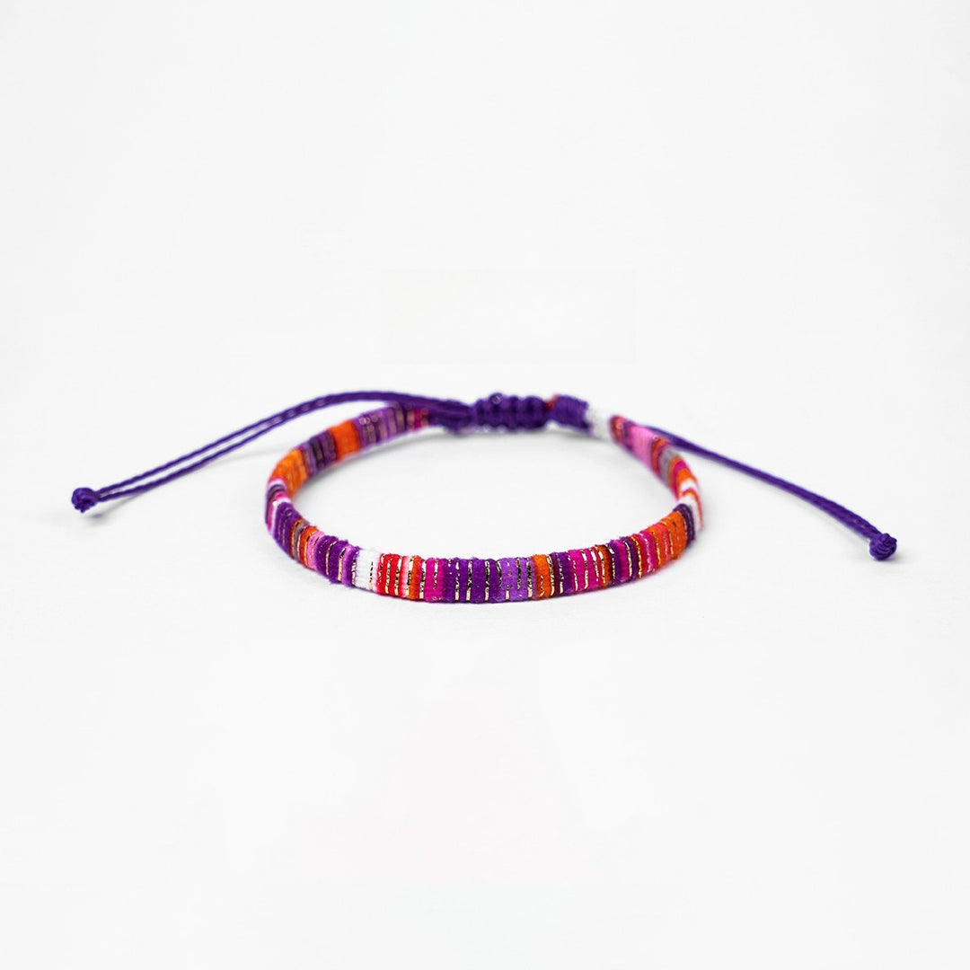 Woven Velvet-Finish Flat Wide Bracelet S5P619