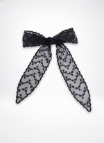 Load image into Gallery viewer, Black Lace Headband Scarf Long 130cm Women N6C009
