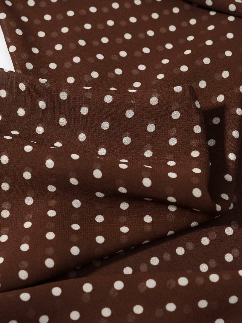 Polka Dot Halter Chiffon Top Pleated Pants Set N6F259