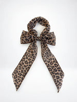 Load image into Gallery viewer, Leopard Polka Dot Chiffon Scarf Belt Women N6C010