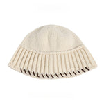 Load image into Gallery viewer, Lock-Stitch Bucket Hat Knit Fisherman Beanie Women N6H217