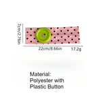 Load image into Gallery viewer, Polka Dot Button Headband Wide Elastic Sport Hairband N6F074