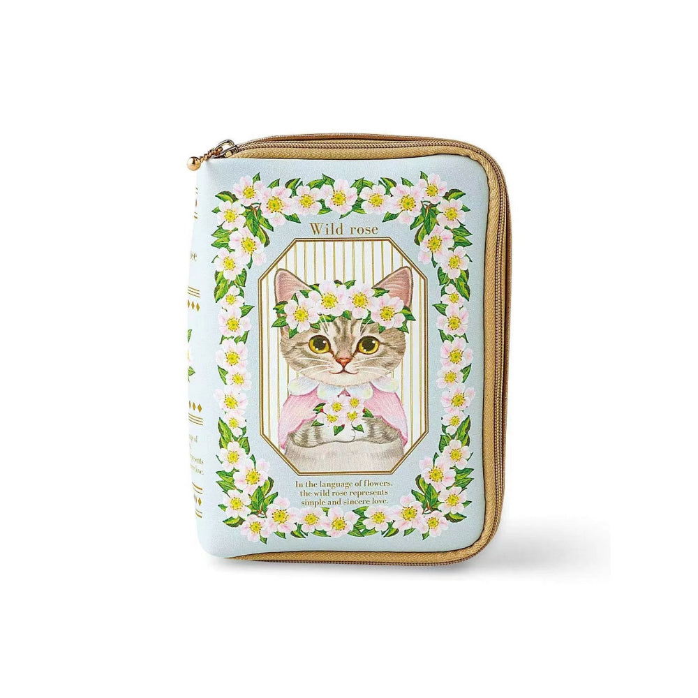 Cat Fairy Book-shaped Cosmetic Bag  Organizer N6E124