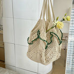Load image into Gallery viewer, Bohemian Hand-Woven Openwork Cotton Shoulder Bag N6D161