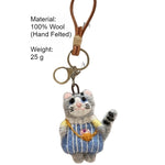 Load image into Gallery viewer, Nepal Handmade Wool Felt Animal Charm Keychain N6G036