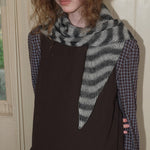 Load image into Gallery viewer, Womens Gradient Striped Wave Knit Triangle Scarf N6K234