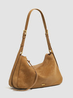 Load image into Gallery viewer, Camel Suede Hobo Tote Bag Women N6C044