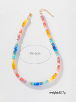 Load image into Gallery viewer, Resin Gradient Bead Chain Gold Plated Adjustable S5P238