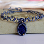 Load image into Gallery viewer, Lapis Braided Pendant Necklace Bohemian Stone S5P191
