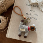 Load image into Gallery viewer, Nepal Handmade Wool Felt Animal Charm Keychain N6G036