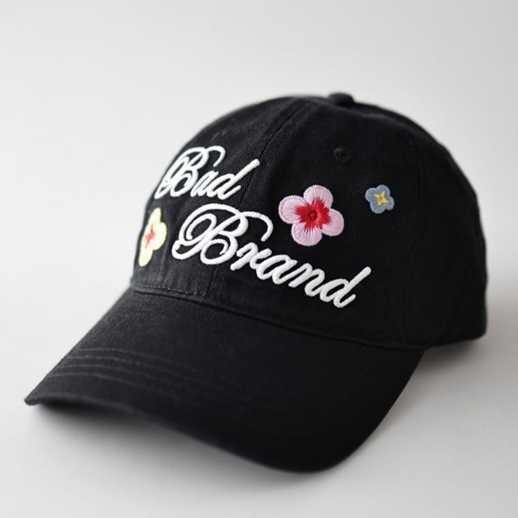 Embroidered Floral Letter Baseball Cap Women N6C079