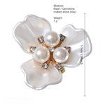 Load image into Gallery viewer, Pearl Gardenia Cuff Link Shirt Stud Detachable N6G076