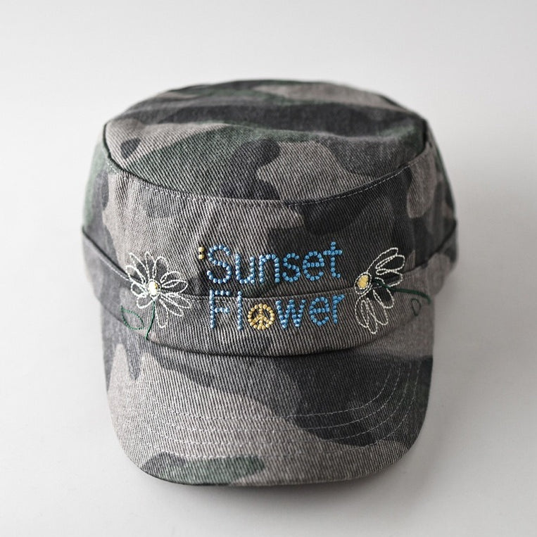 Camouflage Floral Bucket Hat Women N6C078