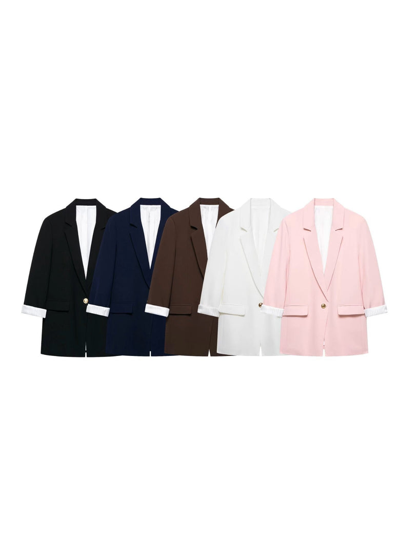 Loose Fit Long Sleeve Blazer N6F013