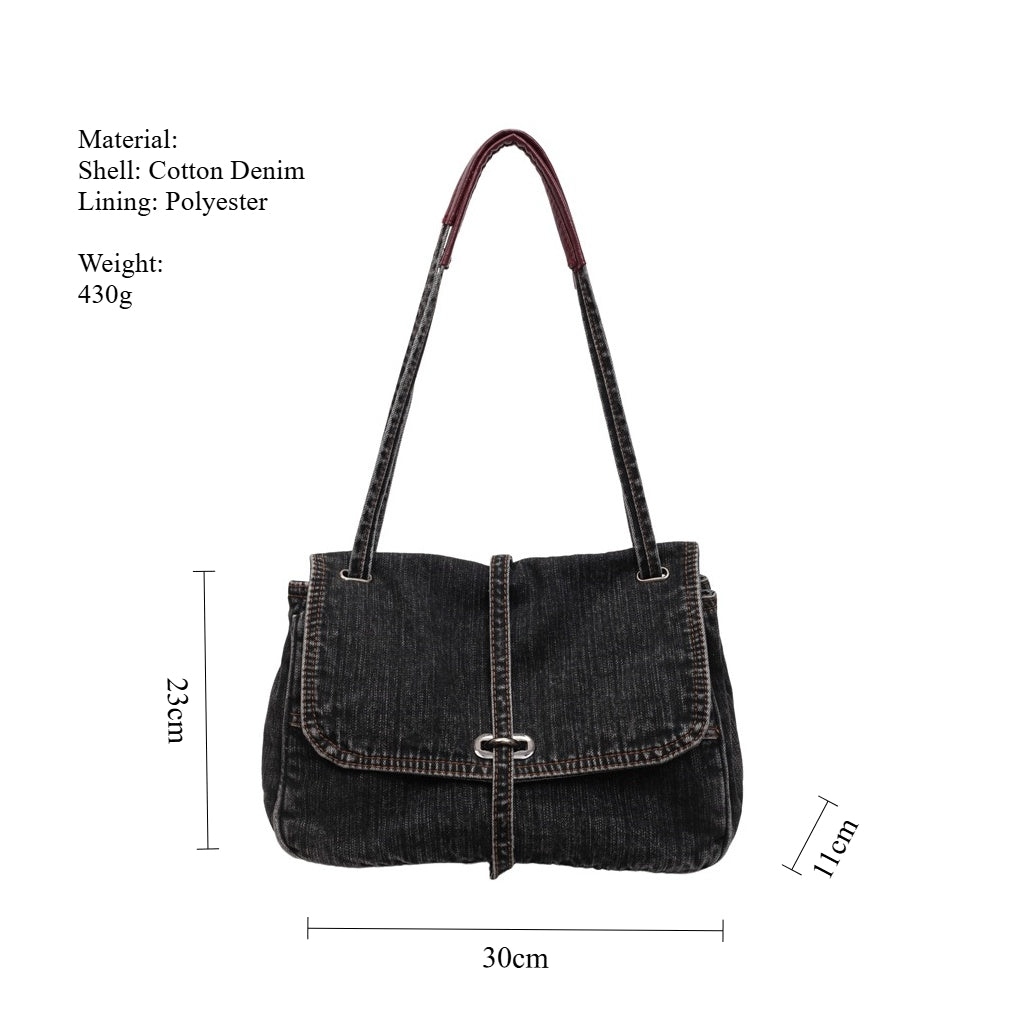Denim Shoulder Tote Single Strap System  S5P329